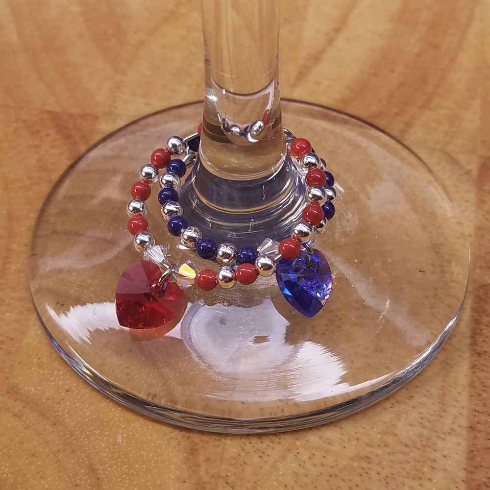 Hand crafted wine charms - Picture 2 of 2